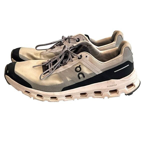 On Cloud Cloudtec Women White Sneaker Lace Up W9 Low Top Running Shoes Black - Picture 1 of 13